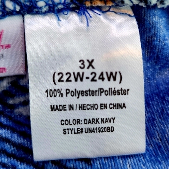 Breifly Stated Blue Plaid Christmas Holiday Sleep Pants Women's 3X Plus Size EUC - Picture 7 of 8